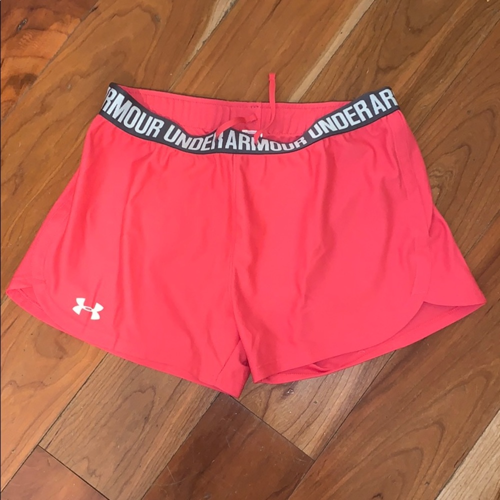 Hot Pink Under Armour shorts